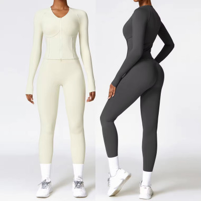 Custom 2 Pieces jackets Sportswear Manufacturer |  Athletic Gym Leggings Supplier