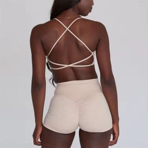Custom  Backless Fitness Bra Manufacturer | Athletic 2 Piece shorts Sets Supplier