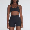 Custom Backless Fitness Bra Manufacturer | Athletic 2 Piece shorts Sets Supplier