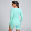 Custom Bonding Long Sleeve Top and Biker Shorts Manufacturer | Sports Outfit Supplier