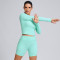 Custom Bonding Long Sleeve Top and Biker Shorts Manufacturer | Sports Outfit Supplier