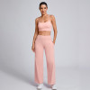 Custom Strappy Sports Bra and Wide-Leg Pants Athleisure Set Manufacturer | Sports Outfit Supplier