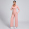 Custom Long Sleeve Zippered Jacket Manufacturer | Sports Flared Pants Outfit Supplier