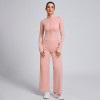 Custom Long Sleeve Zippered Jacket Manufacturer | Sports Flared Pants Outfit Supplier