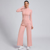 Custom Long Sleeve Zippered Jacket Manufacturer | Sports Flared Pants Outfit Supplier
