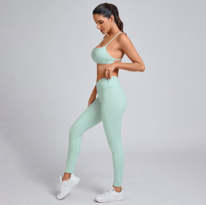 Custom Criss-Cross Back Sports Bra Manufacturer | High-Waisted Leggings Supplier