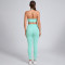 Custom Sporty deep-V halterneck sports bra Manufacturer | Full-Length Leggings Supplier