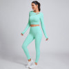 Custom slim-fitting long-sleeved top Manufacturer | High-Waisted Leggings Set Supplier