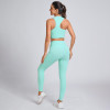 Custom Sleeveless irregular cuts Sports Bra Manufacturer | High-Waisted Leggings Set Supplier