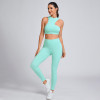 Custom Sleeveless irregular cuts Sports Bra Manufacturer | High-Waisted Leggings Set Supplier