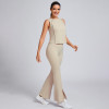 Custom Lightweight and Smooth hollowed-out Crop Top Manufacturer | Flare Pants Supplier