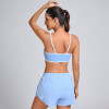 Custom Strappy Back Bra and Running Shorts Manufacturer | High-Waisted Shorts Supplier