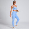 Custom Outfit 2 PCS Sports Colorblock Yoga Set Manufacturer | Running Fitness Set Supplier