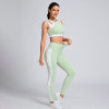 Custom Color Block Yoga Set Manufacturer | Breathable Pilates Fitness Gym Wear Supplier