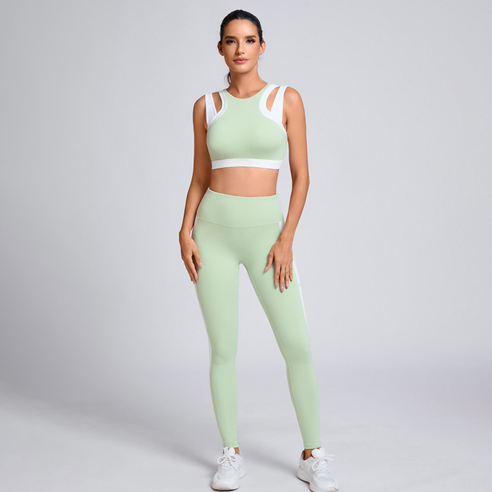 Color Block Yoga Set Manufacturer 