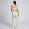Custom Two Tone Pilates Training Yoga Set Manufacturer | Breathable Workout Gym Clothings Supplier