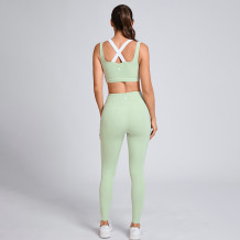 Custom Two Tone Pilates Training Yoga Set Manufacturer | Breathable Workout Gym Clothings Supplier
