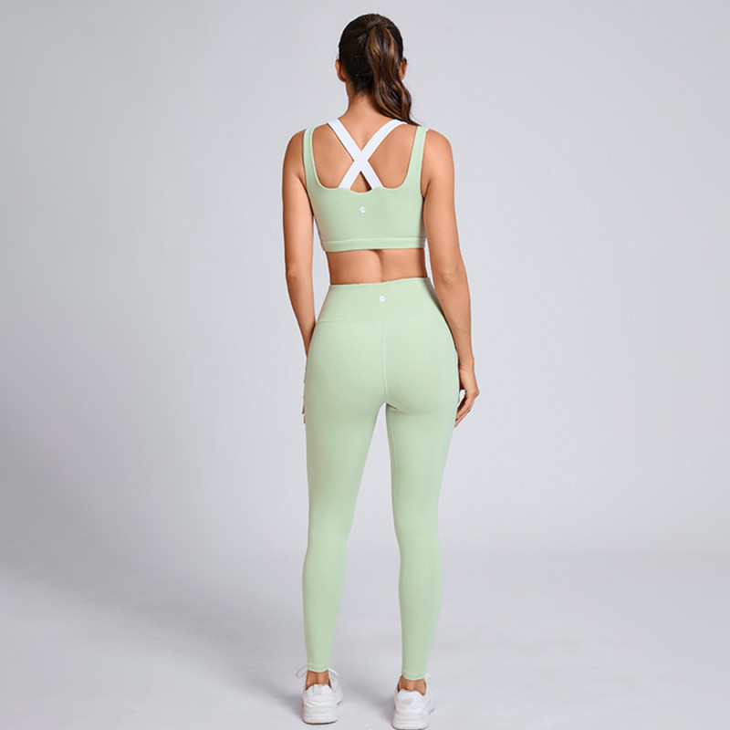Custom Two Tone Pilates Training Yoga Set Manufacturer | Breathable Workout Gym Clothings Supplier