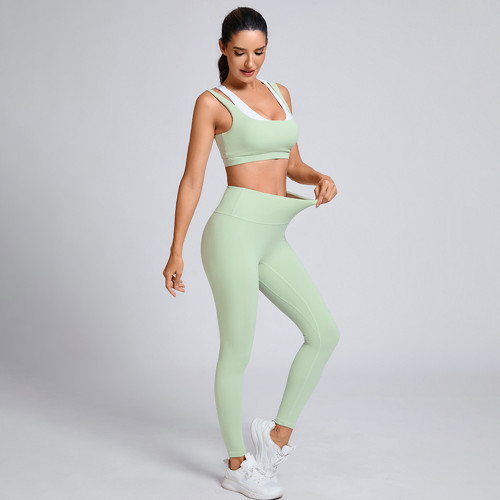 Custom Two Tone Pilates Training Yoga Set Manufacturer | Breathable Workout Gym Clothings Supplier