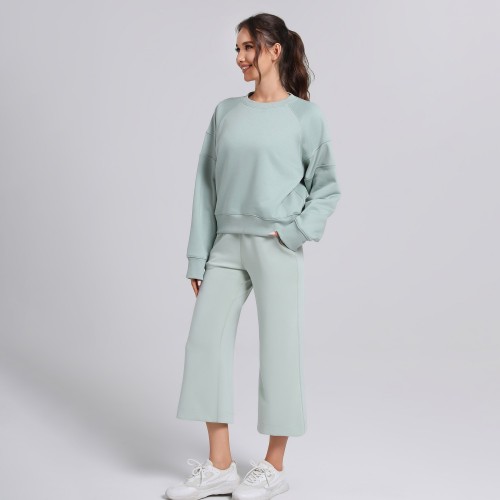 Oversized Crewneck Sweatshirt Manufacturer | Raglan Sleeve Soft Sweatshirt Sweatsuit Supplier