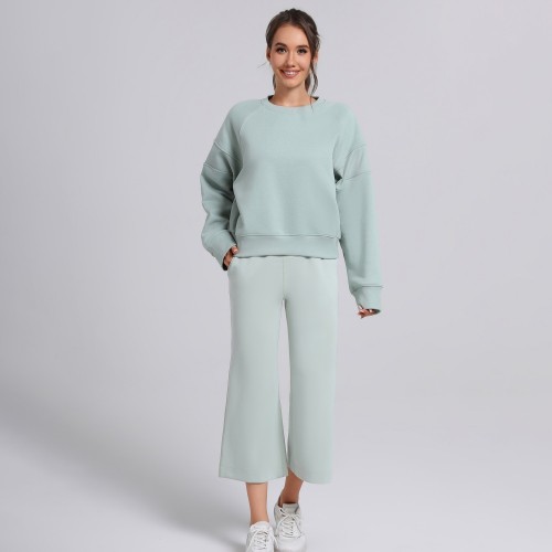 Oversized Crewneck Sweatshirt Manufacturer | Raglan Sleeve Soft Sweatshirt Sweatsuit Supplier