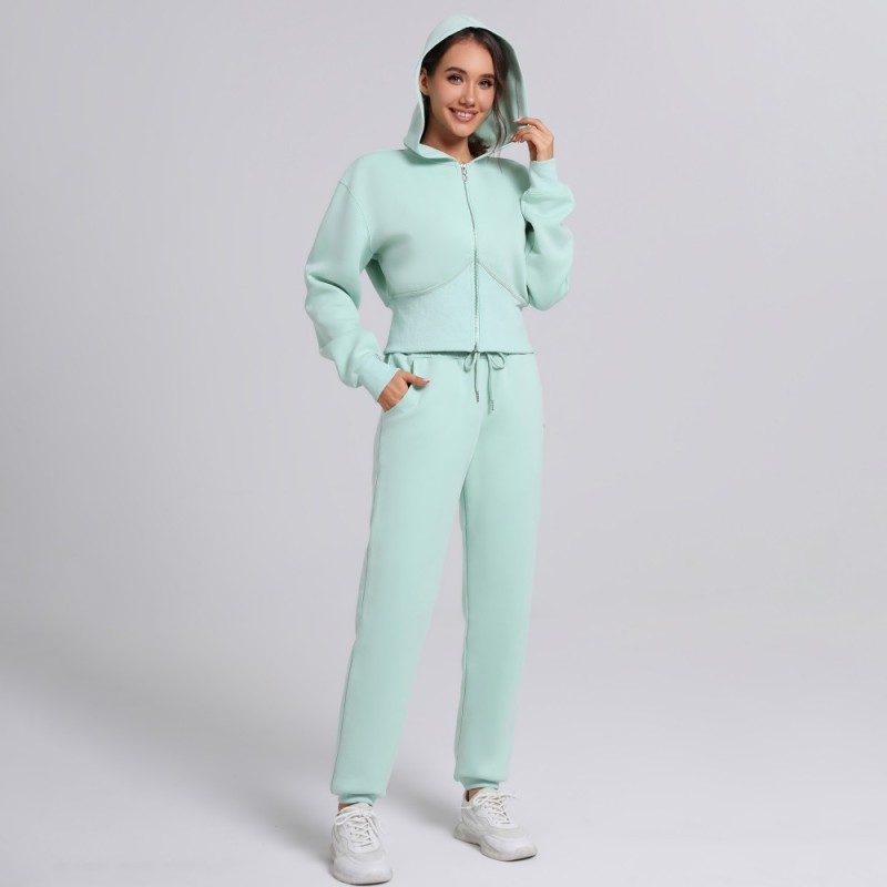 Oversized 2 Piece Zip up Hoodie Manufacturer | Jogger Pants Athletic Wear Vendor