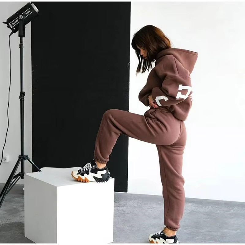 Puff Printing Hoodie Set Manufacturer 