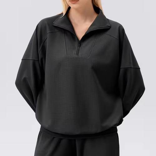 Custom Quarter Zipper Hoodies Manufacturer |  Zip Stand Neck Sweatshirts suppliers