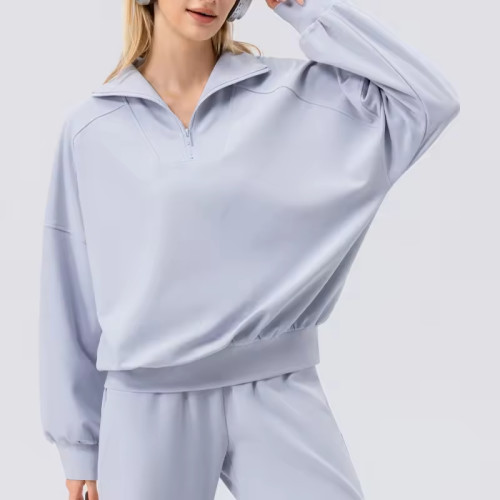 Custom Quarter Zipper Hoodies Manufacturer |  Zip Stand Neck Sweatshirts suppliers