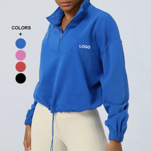 Custom Women's Half Zipper Sweatshirt Manufacturer | sweatshirt wholesale supplier