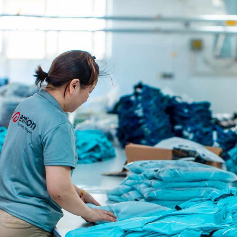 sportswear factory floor