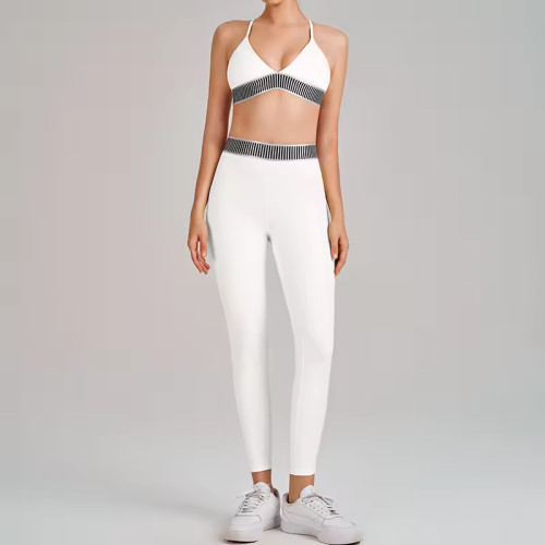 Halter Top Fashion Activewear Manufacturer | Solid Color Back Running Yoga Sportswear suppliers