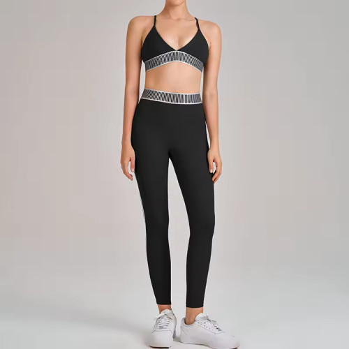 Halter Top Fashion Activewear Manufacturer | Solid Color Back Running Yoga Sportswear suppliers