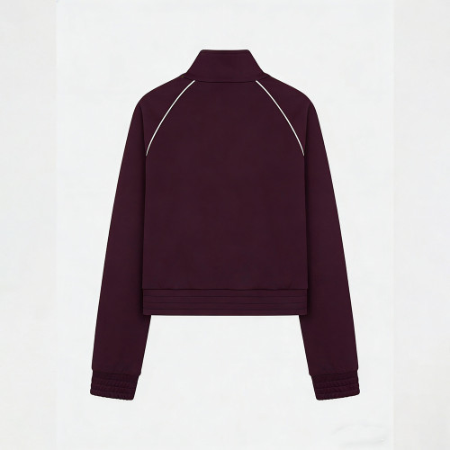 Custom Wholesale Raglan Sleeve Sport Jacket Manufacturer | Contrast Trim Athletic Jacket supplier