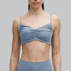Custom OEM Ruched Front V-Neck Sports Bra Manufacturer | High Waist Biker Shorts Set supplier