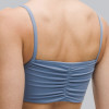 Custom OEM Ruched Front V-Neck Sports Bra Manufacturer | High Waist Biker Shorts Set supplier
