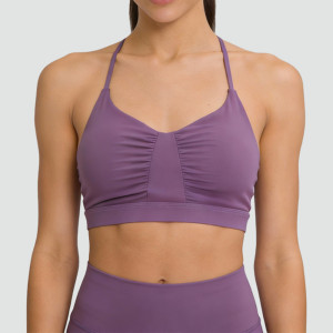 Wholesale Ruched Gathered Detail Yoga Bra Manufacturer | Custom Logo Workout Bra supplier