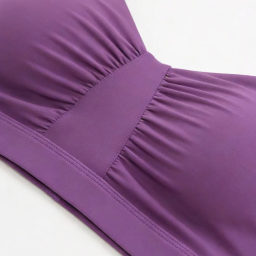 Wholesale Ruched Gathered Detail Yoga Bra Manufacturer | Custom Logo Workout Bra supplier