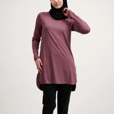 Modest Sportswear Longline Yoga Top  Manufacturer | Muslim Activewear Supplier
