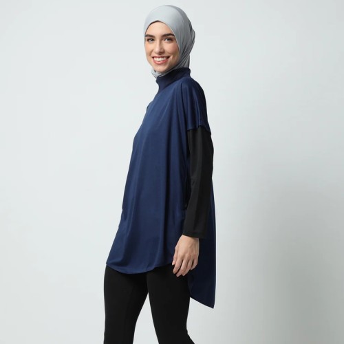 Custom Mock Layered Modest Activewear | Modest Breathable Modest Running Gym Top Supplier