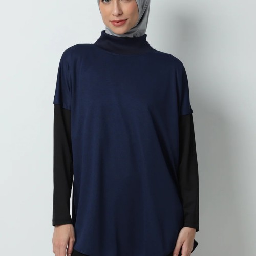 Custom Mock Layered Modest Activewear | Modest Breathable Modest Running Gym Top Supplier