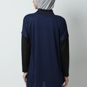 Custom Mock Layered Modest Activewear | Modest Breathable Modest Running Gym Top Supplier