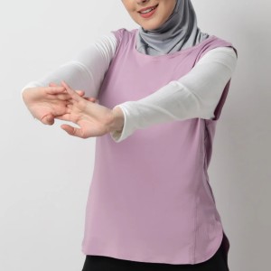 Custom Mock 2-Piece Yoga T-Shirt Loose Supplier | Loose Fit Workout Tunic Supplier