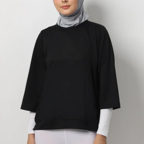 Custom OEM Modest Sportswear Supplier | Loose Fit Longline Workout Tunic Supplier