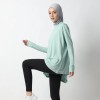 Custom Asymmetric Hem Long Sleeve Yoga Top Hijab Supplier | Modest Activewear Supplier