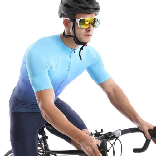 OEM Blue Cycling Jersey Set Short Supplier | Wholesale Custom Road Bike Shirt Manufacturer