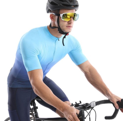 OEM Blue Cycling Jersey Set Short Supplier | Wholesale Custom Road Bike Shirt Manufacturer
