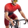 OEM Red Gradient Cycling Jersey Set Supplier | Wholesale Gel Padded Shorts Factory Manufacturer