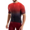 OEM Red Gradient Cycling Jersey Set Supplier | Wholesale Gel Padded Shorts Factory Manufacturer