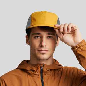 Custom Contrast Color Mesh Trucker Cap Manufacturer | Breathable Trail Running Cap Supplier Factory